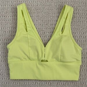 ALO Yoga Neon Yellow Sports Bra